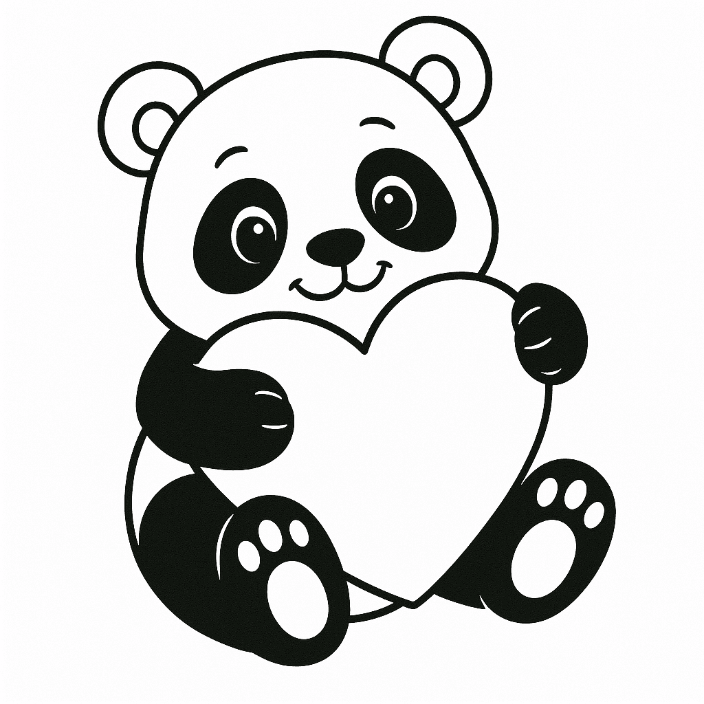 Panda dolce da colorare