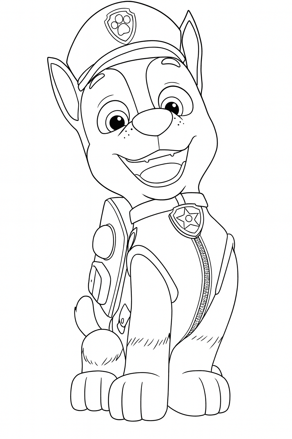 Chase della Paw Patrol da colorare