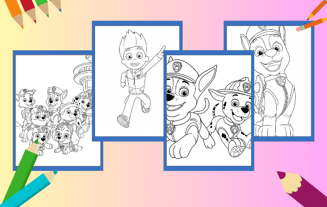Paw Patrol da colorare