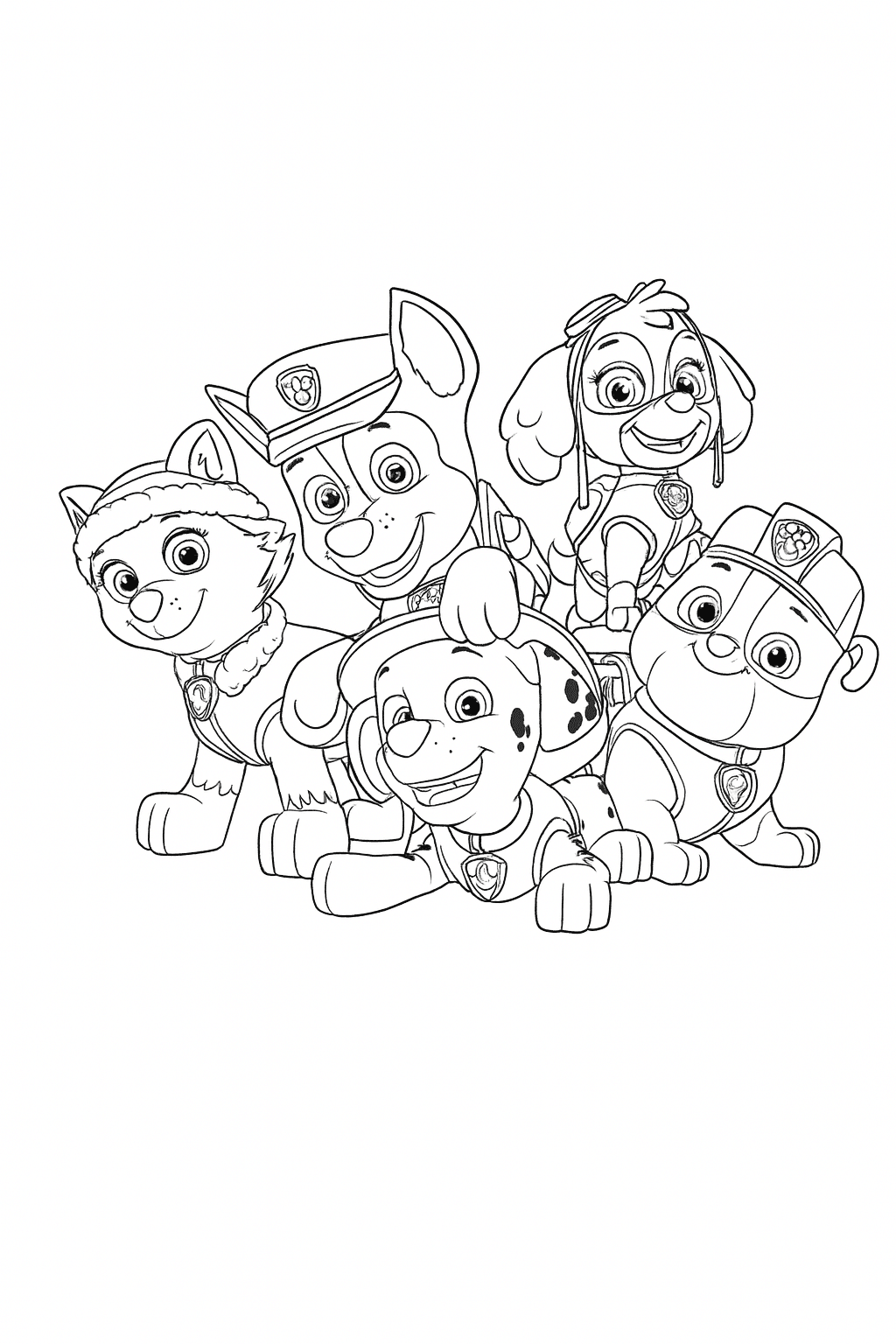 Paw Patrol da colorare