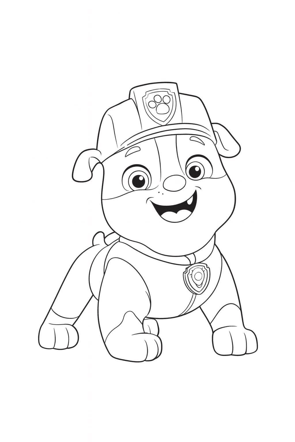 Rubble della Paw Patrol da colorare