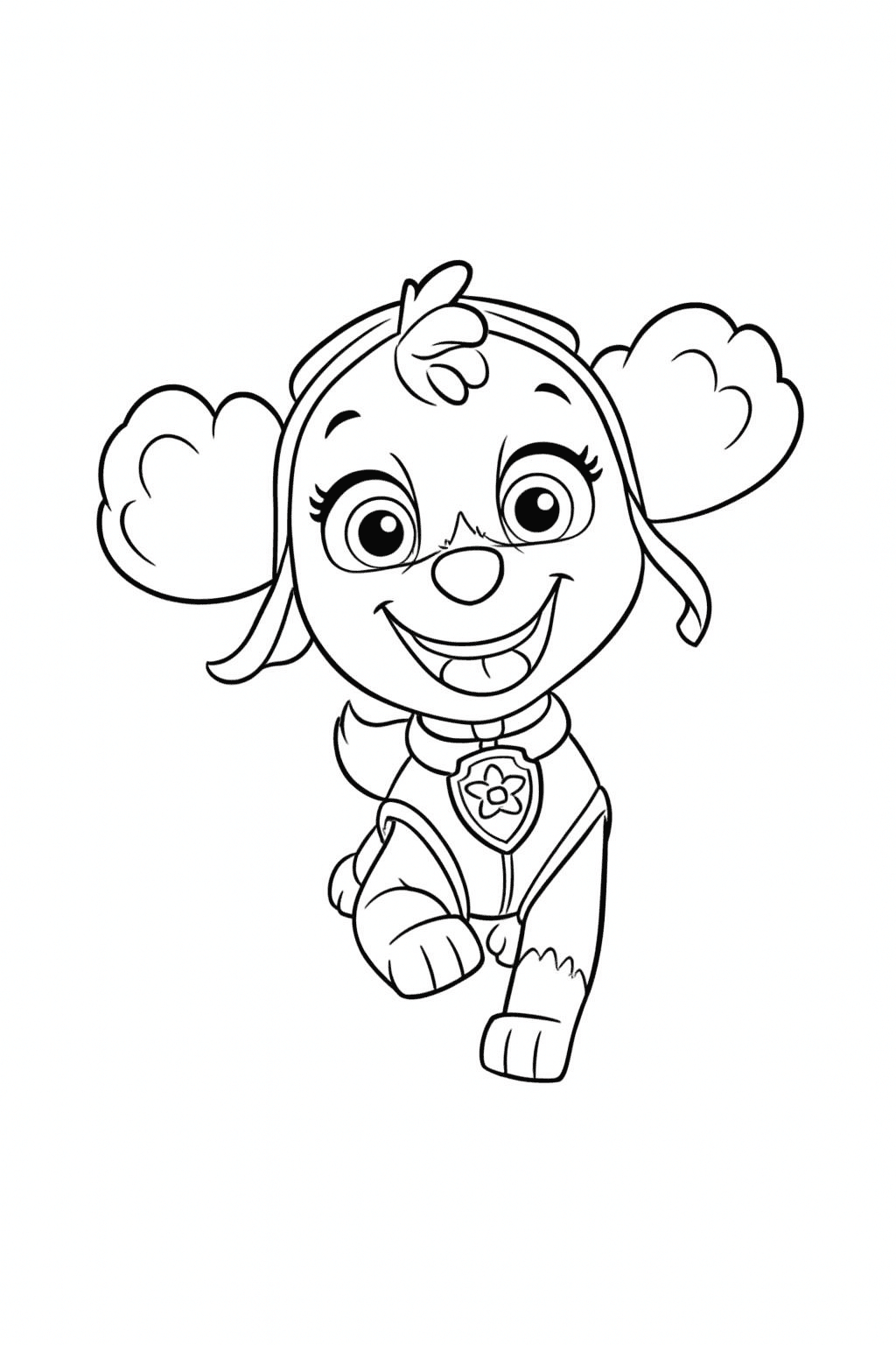 Skye della Paw Patrol da colorare
