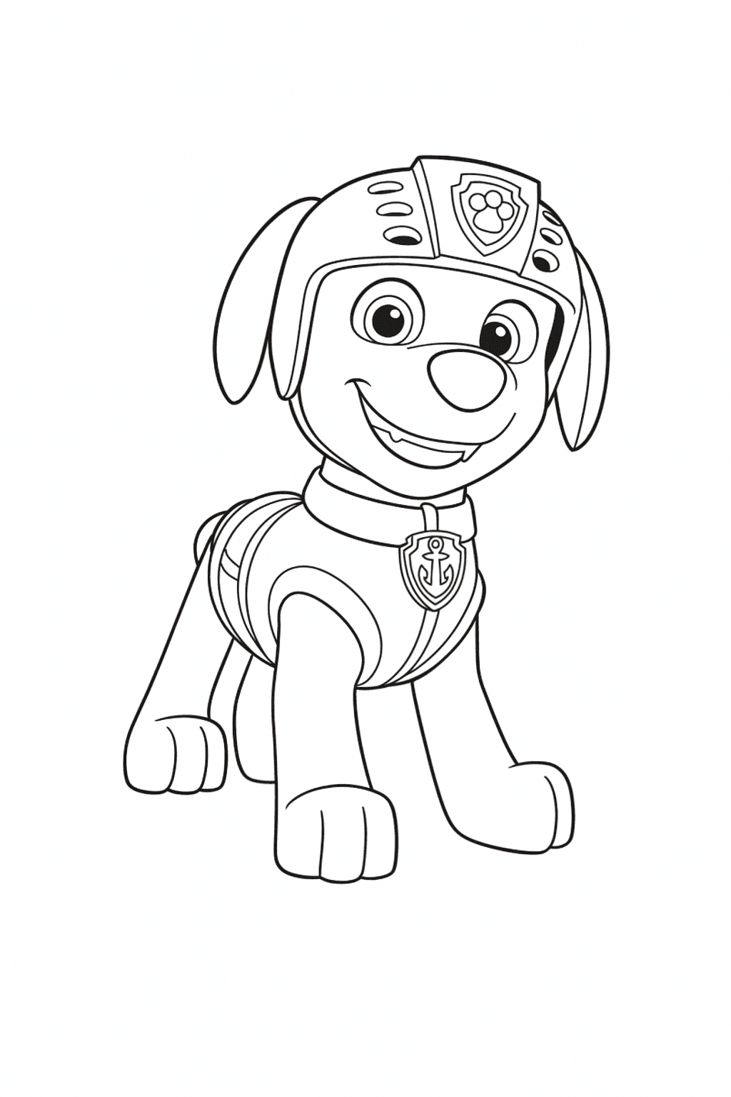 Zuma della Paw Patrol da colorare