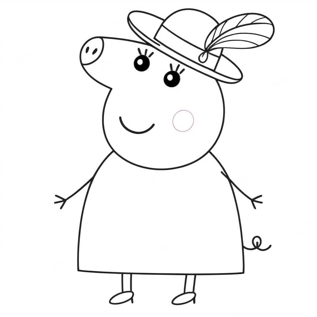 Mamma Pig da colorare