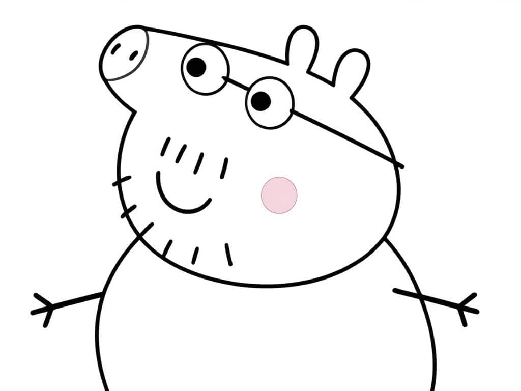 Papa Pig da colorare