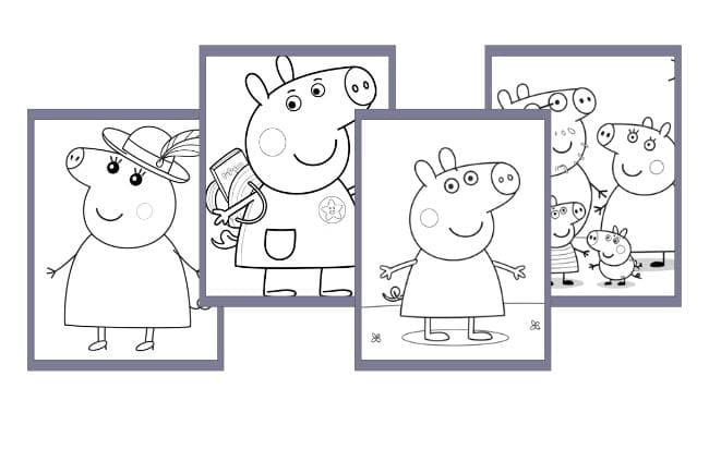 Peppa Pig da colorare