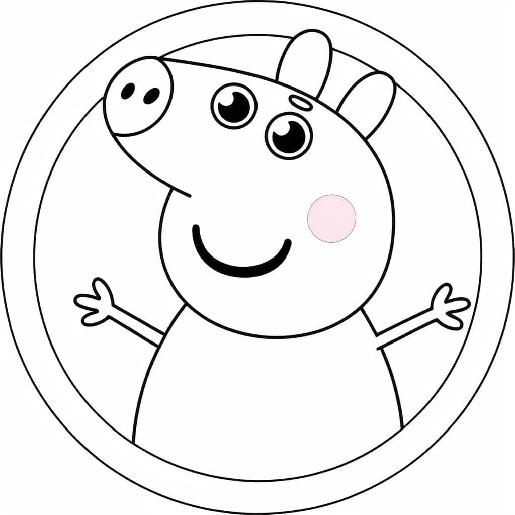 Peppa Pig classica da colorare