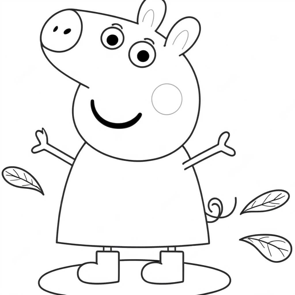 Peppa Pig salta da colorare