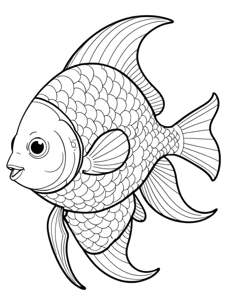 Pesce gigante da colorare