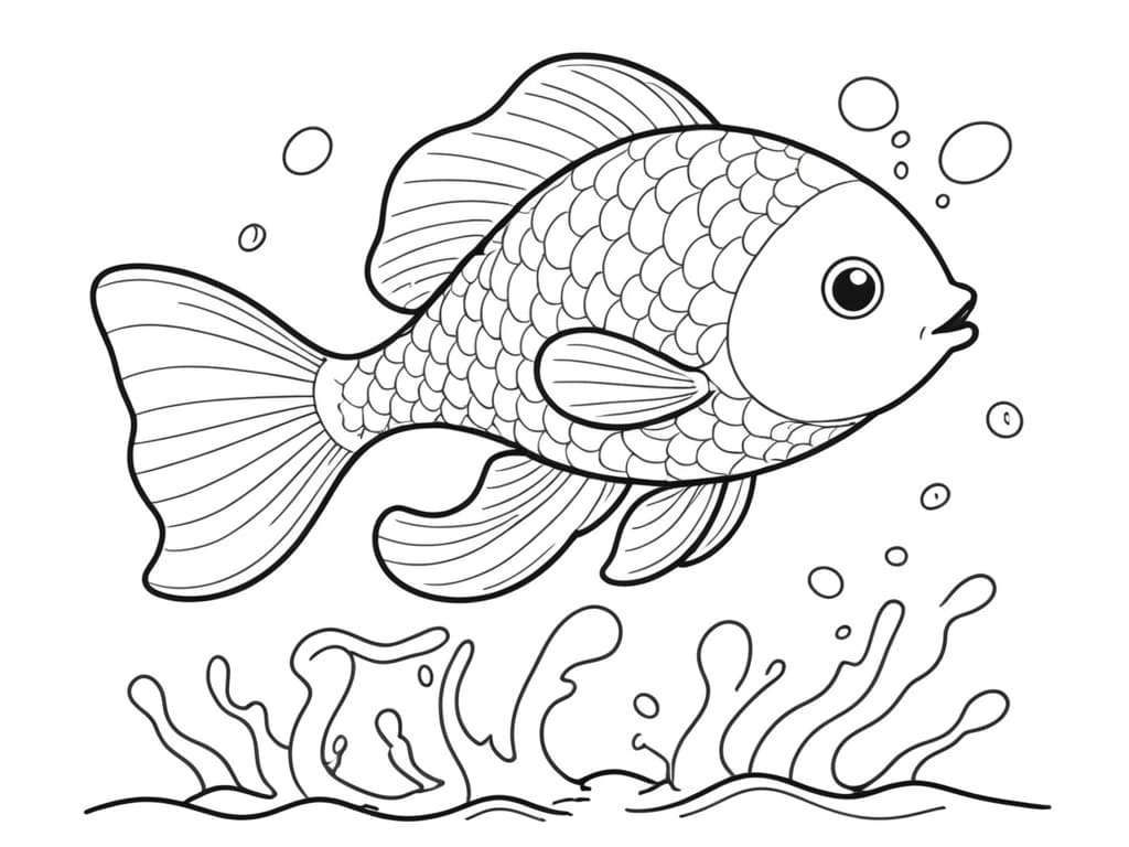 Pesce che salta fuori dall acqua da colorare