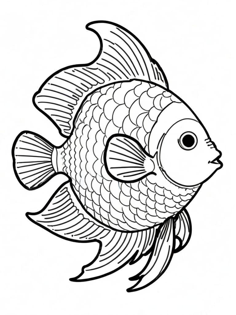 Pesce tropicale da colorare