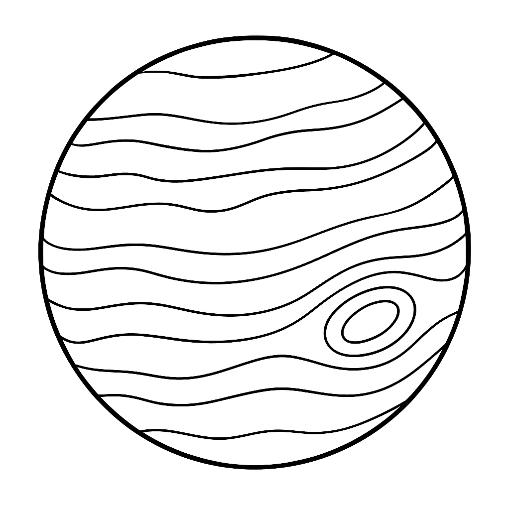 Pianeta Giove da colorare