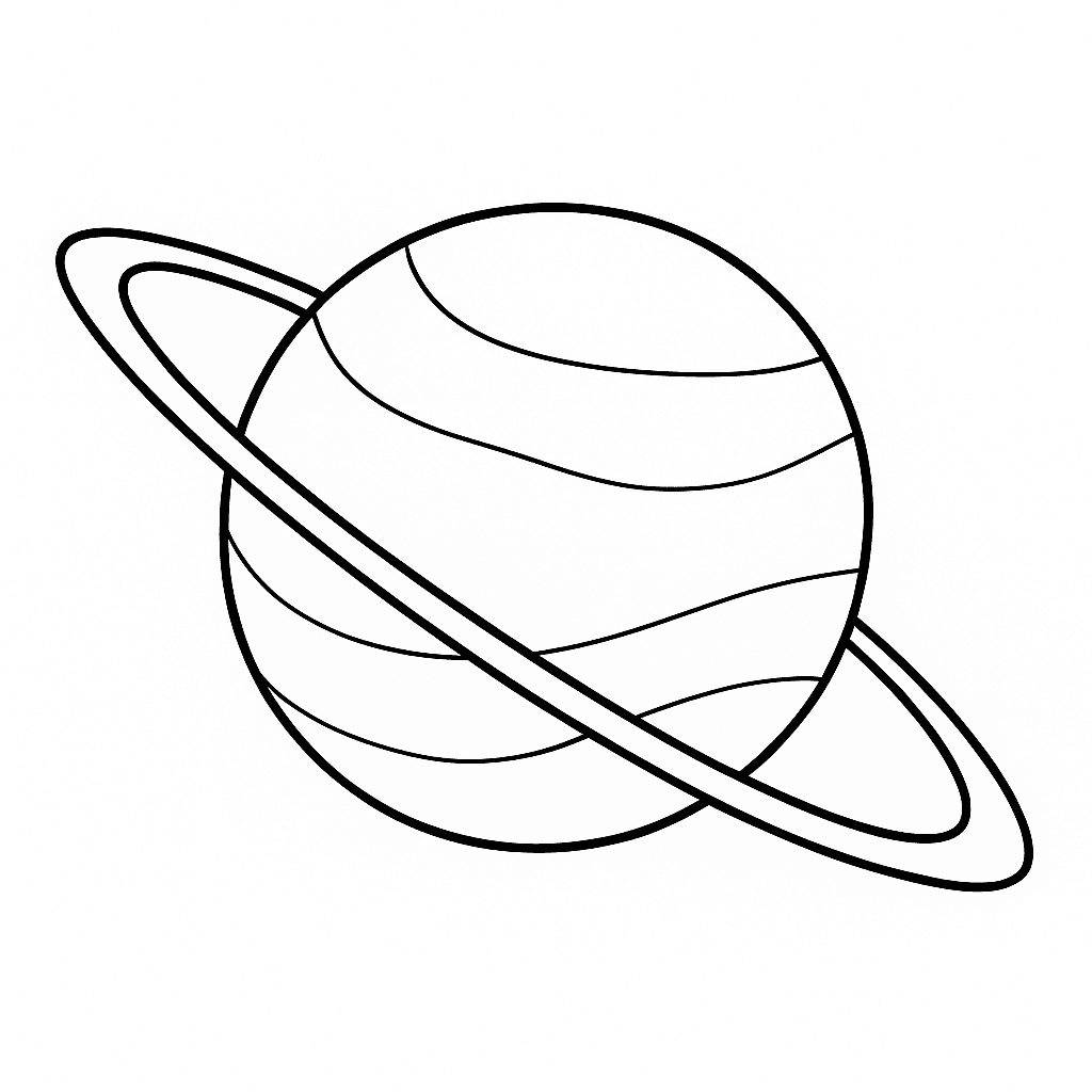 Pianeta Saturno da colorare