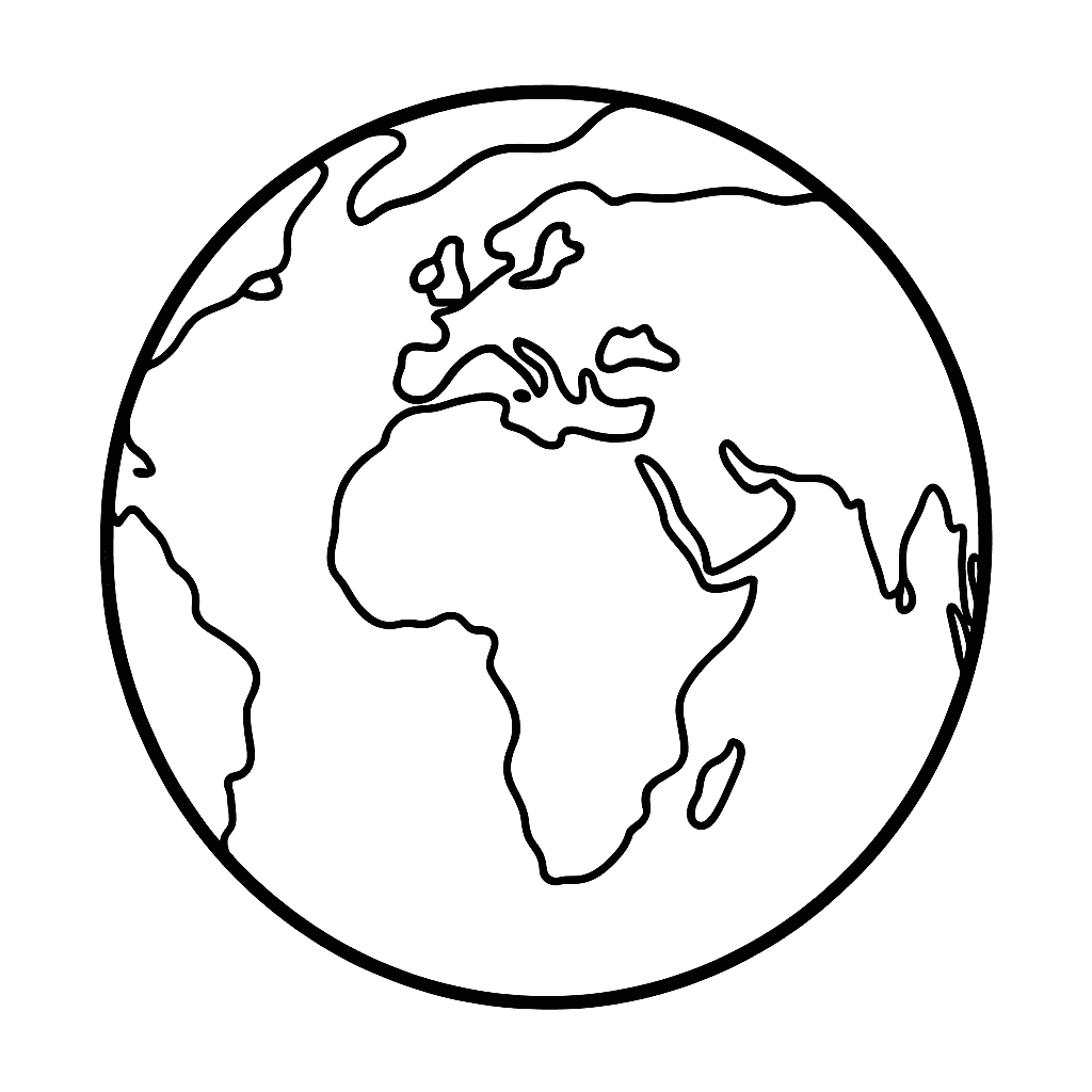 Pianeta Terra da colorare