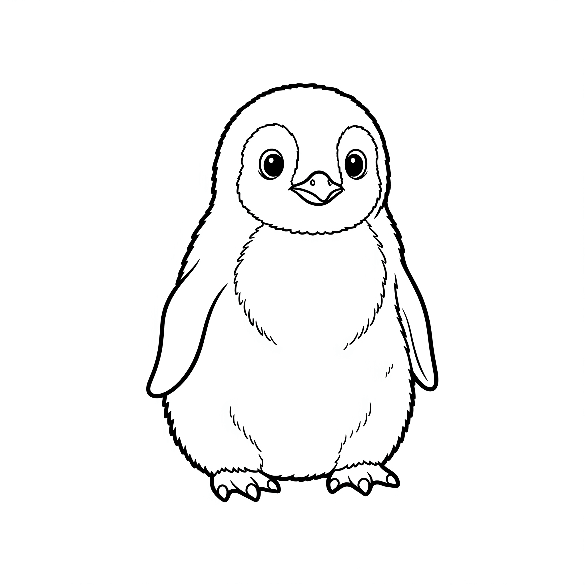 Cucciolo di pinguino da colorare