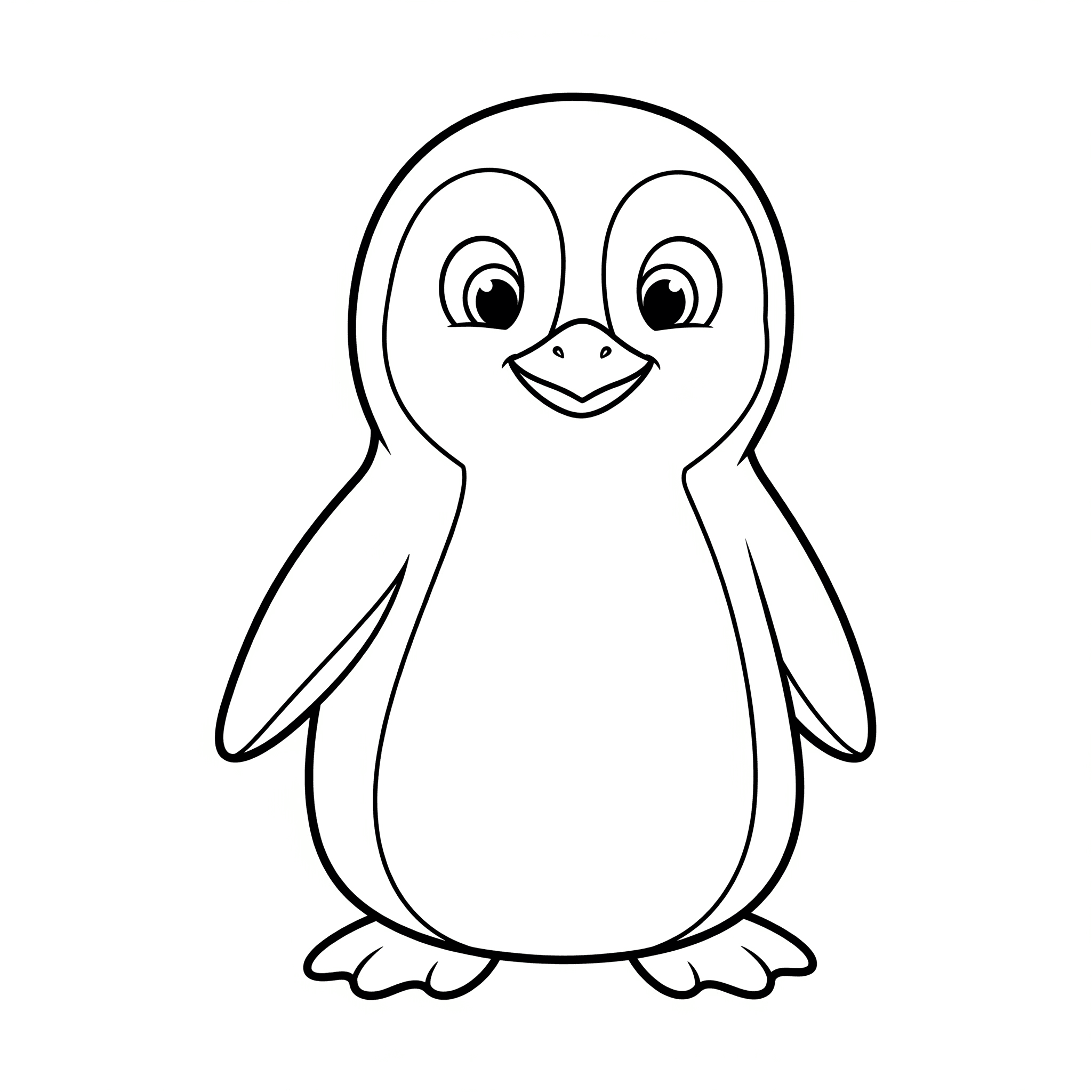 Pinguino felice da colorare