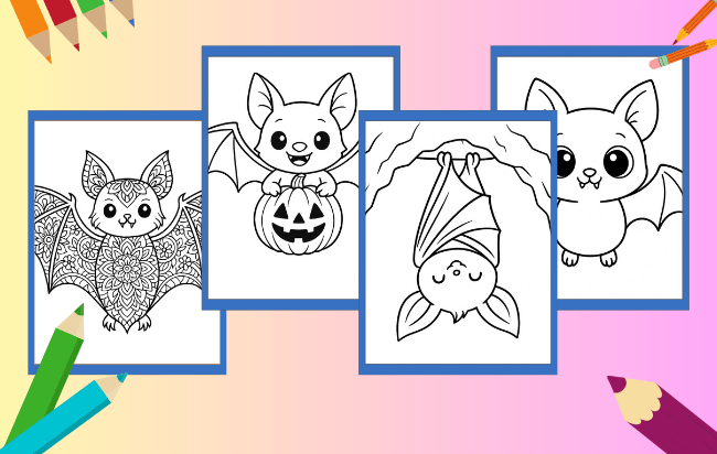 Pipistrello da colorare
