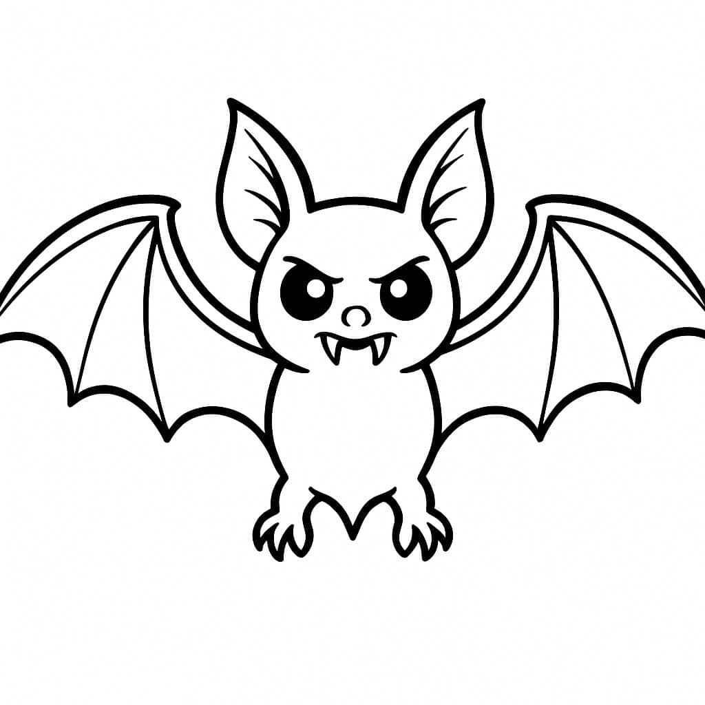 Pipistrello vampiro da colorare