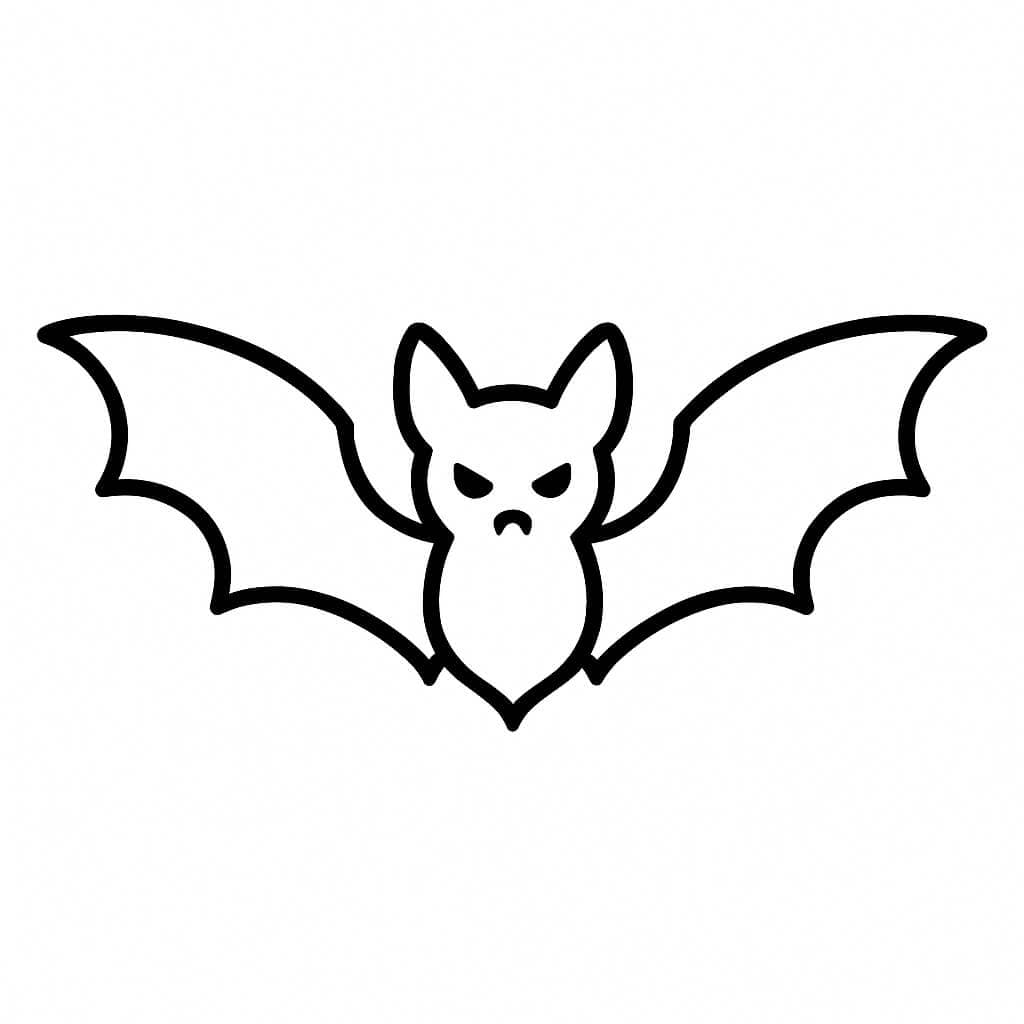 Silhouette di pipistrello da colorare