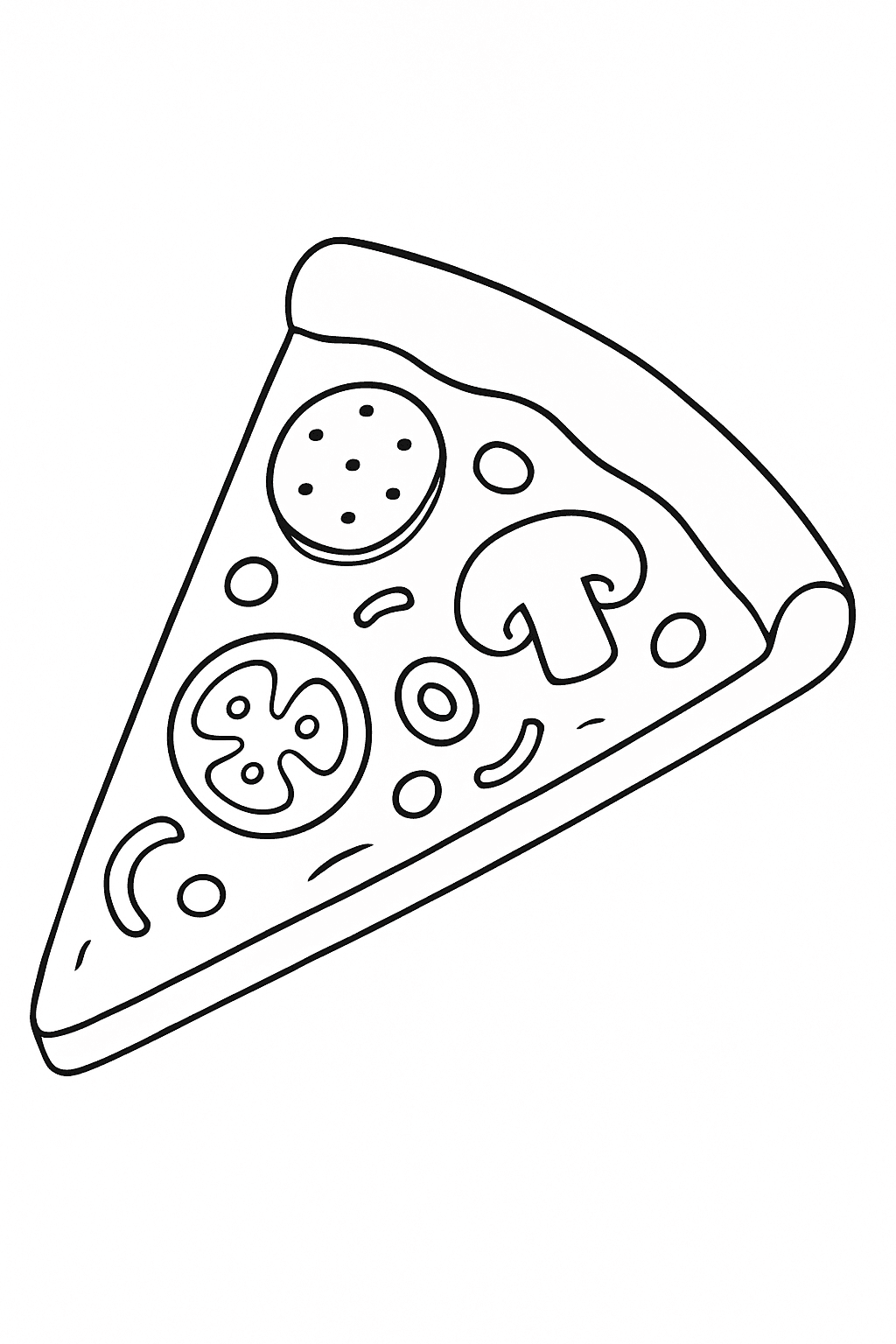 Fetta di pizza da colorare