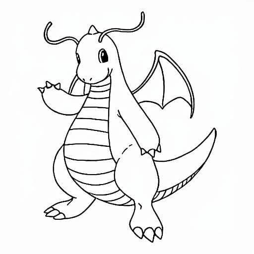 Dragonite da colorare