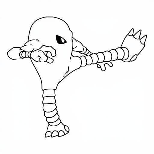 Hitmonlee da colorare