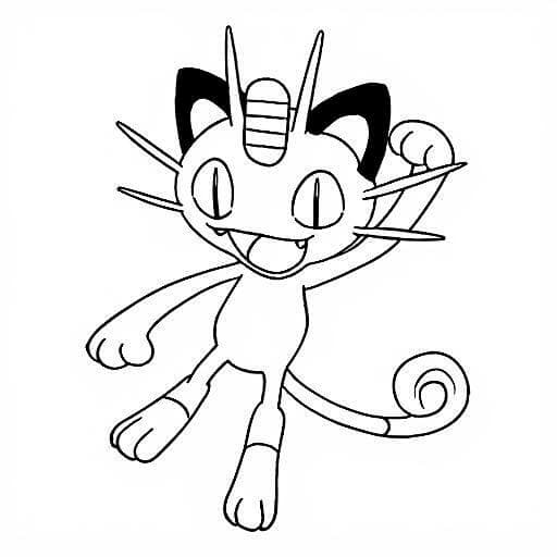 Meowth da colorare