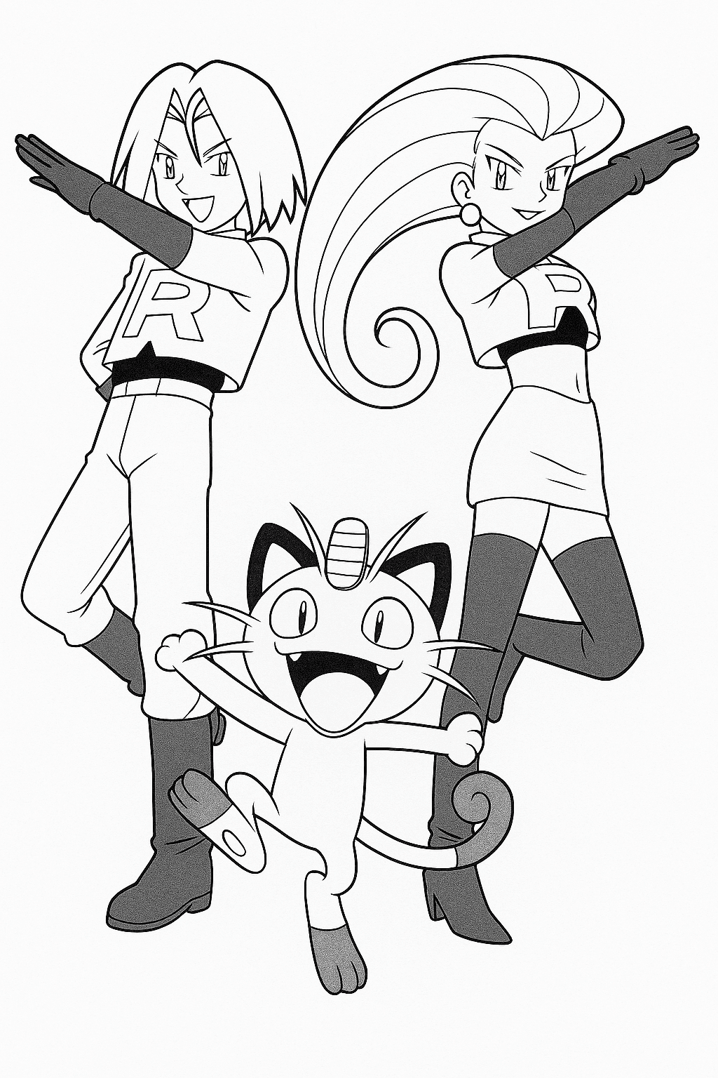 Team Rocket da colorare