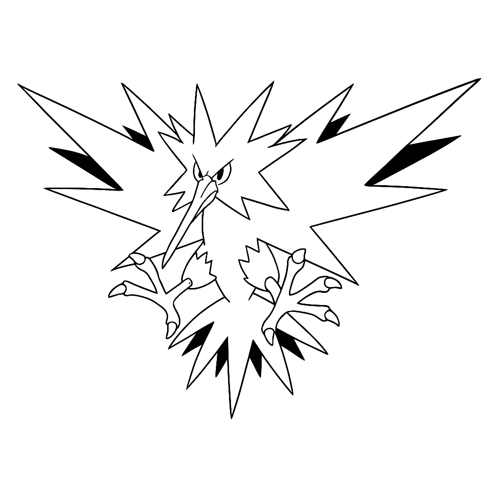 Zapdos da colorare