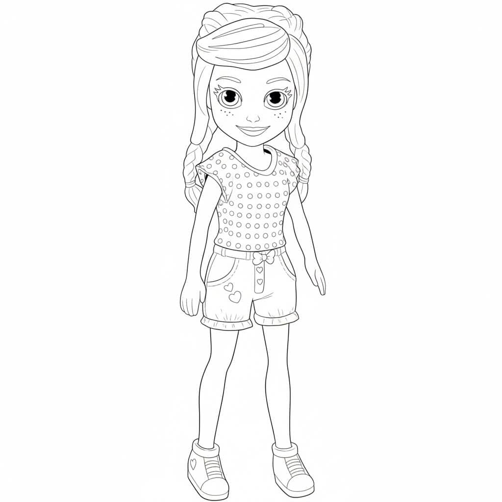 Polly in estate da colorare