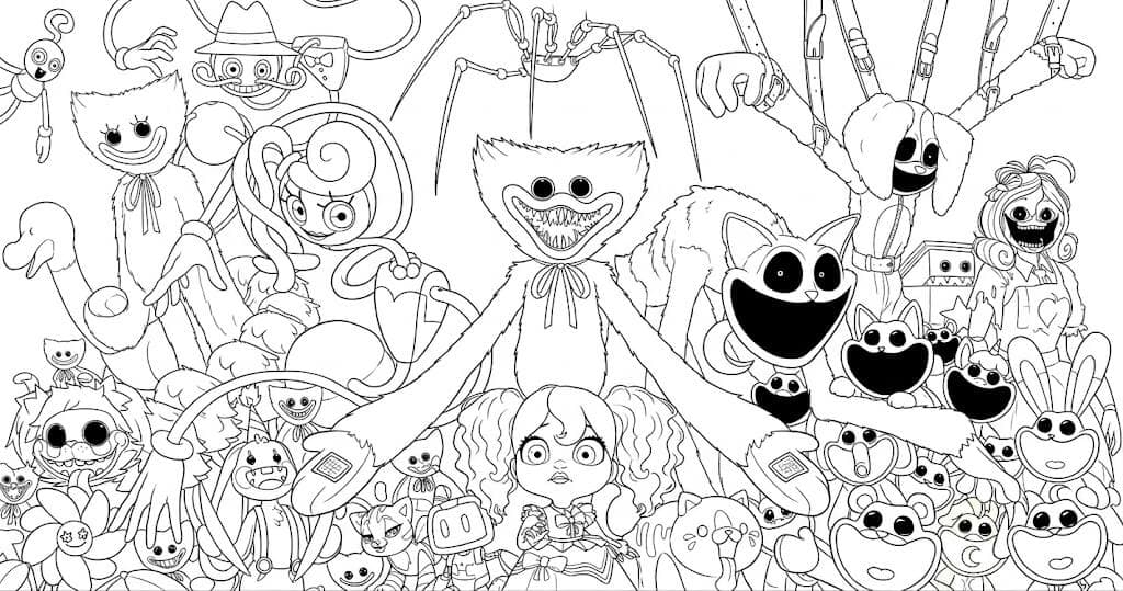 Disegno di Poppy Playtime da colorare