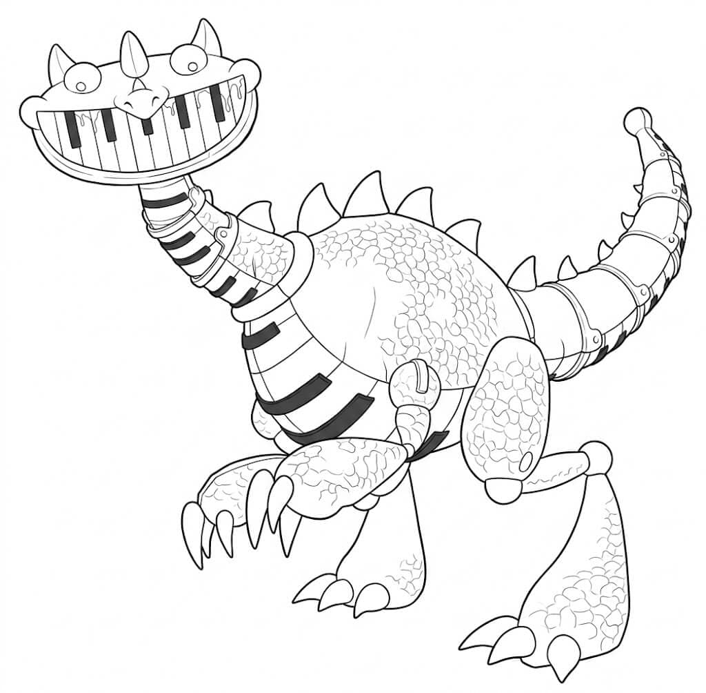 Pianosaurus da colorare