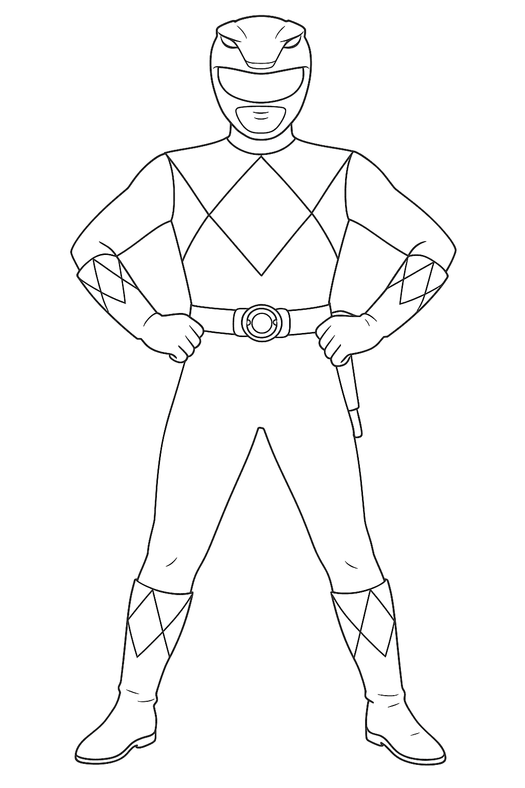 Ranger nero Zack da colorare