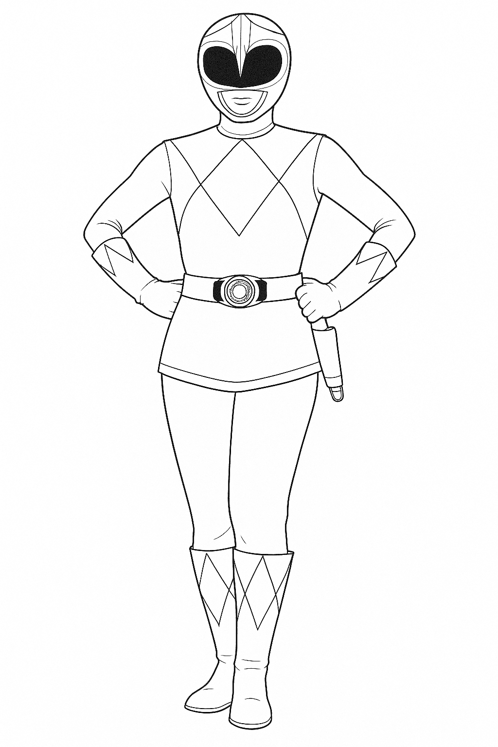 Ranger rosa Kimberly da colorare