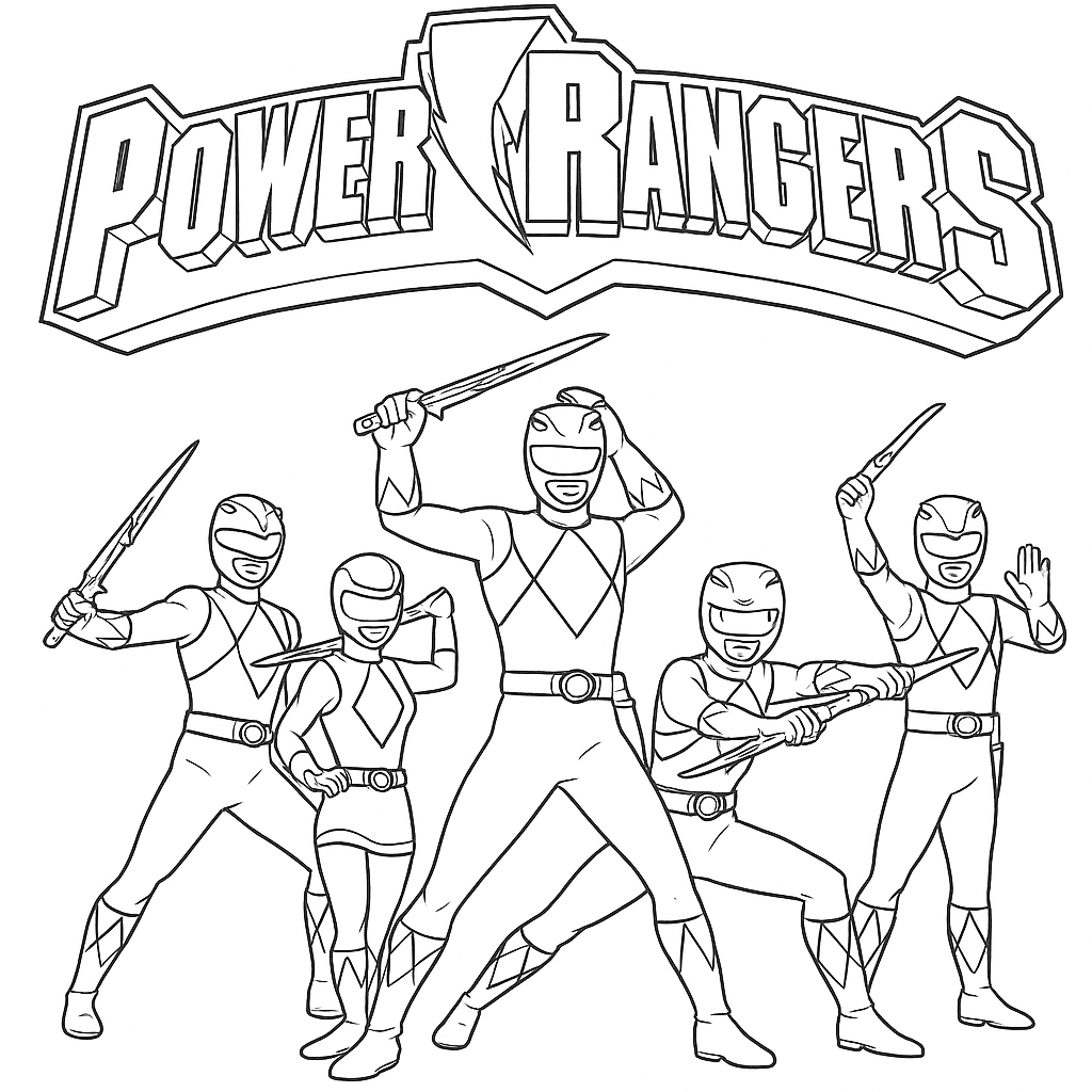 Simbolo dei Power Rangers da colorare
