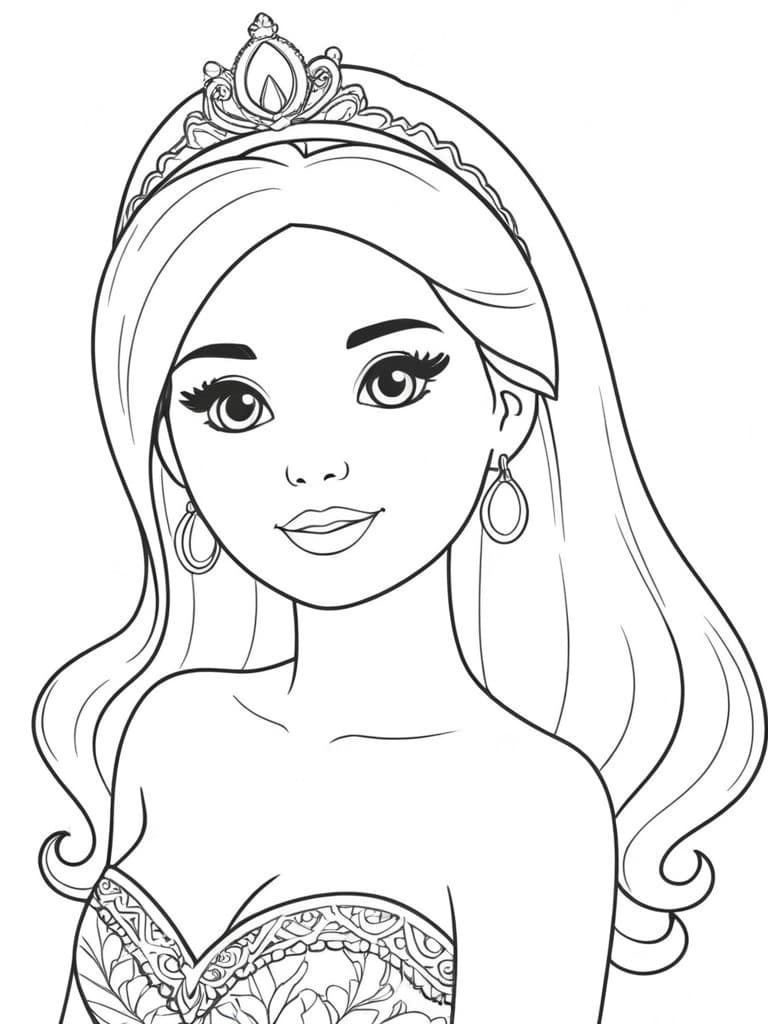 Barbie principessa da colorare