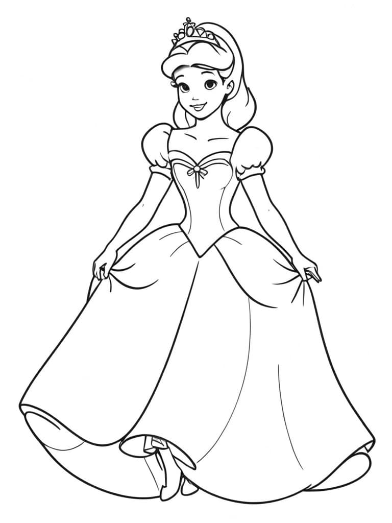 Cenerentola variante 2 da colorare