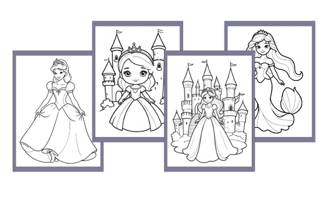 Principessa da colorare