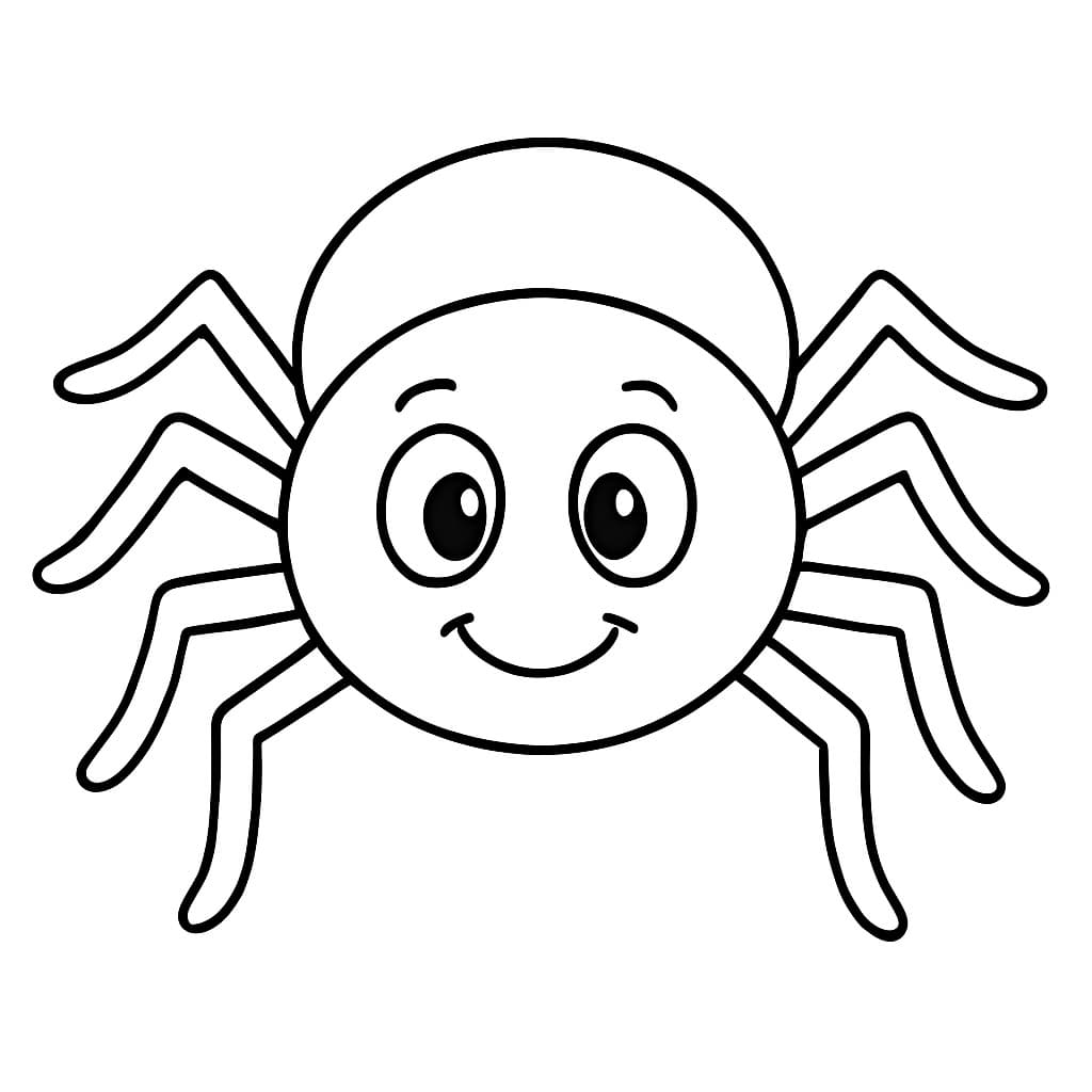 Ragno per bambini da colorare