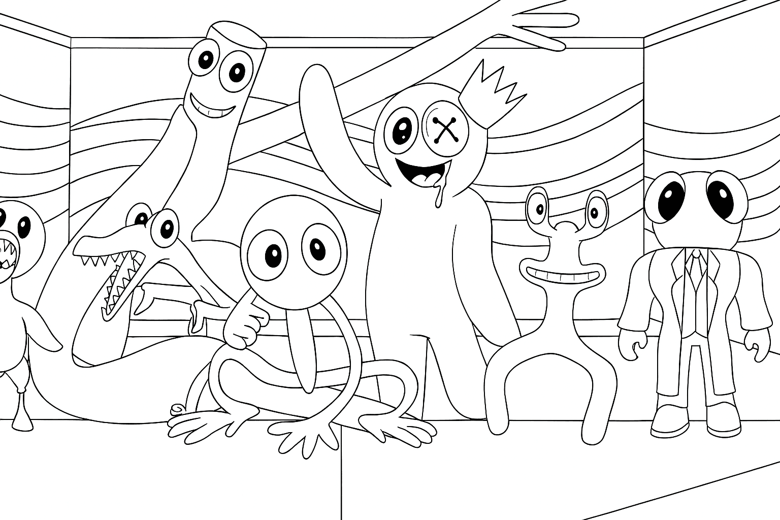 Rainbow Friends da stampare e colorare