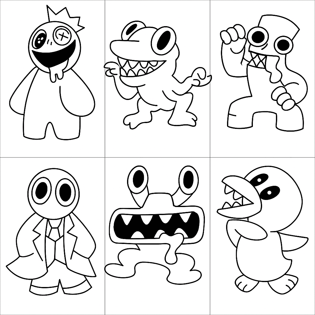 Rainbow Friends da colorare