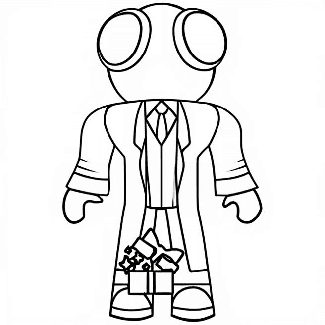 Scienziato Rainbow Friends da colorare