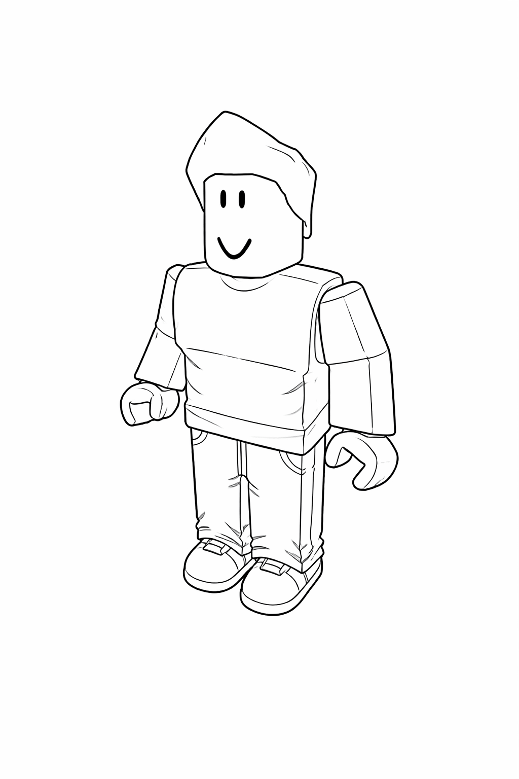 Maschera Disegnata Roblox da Colorare