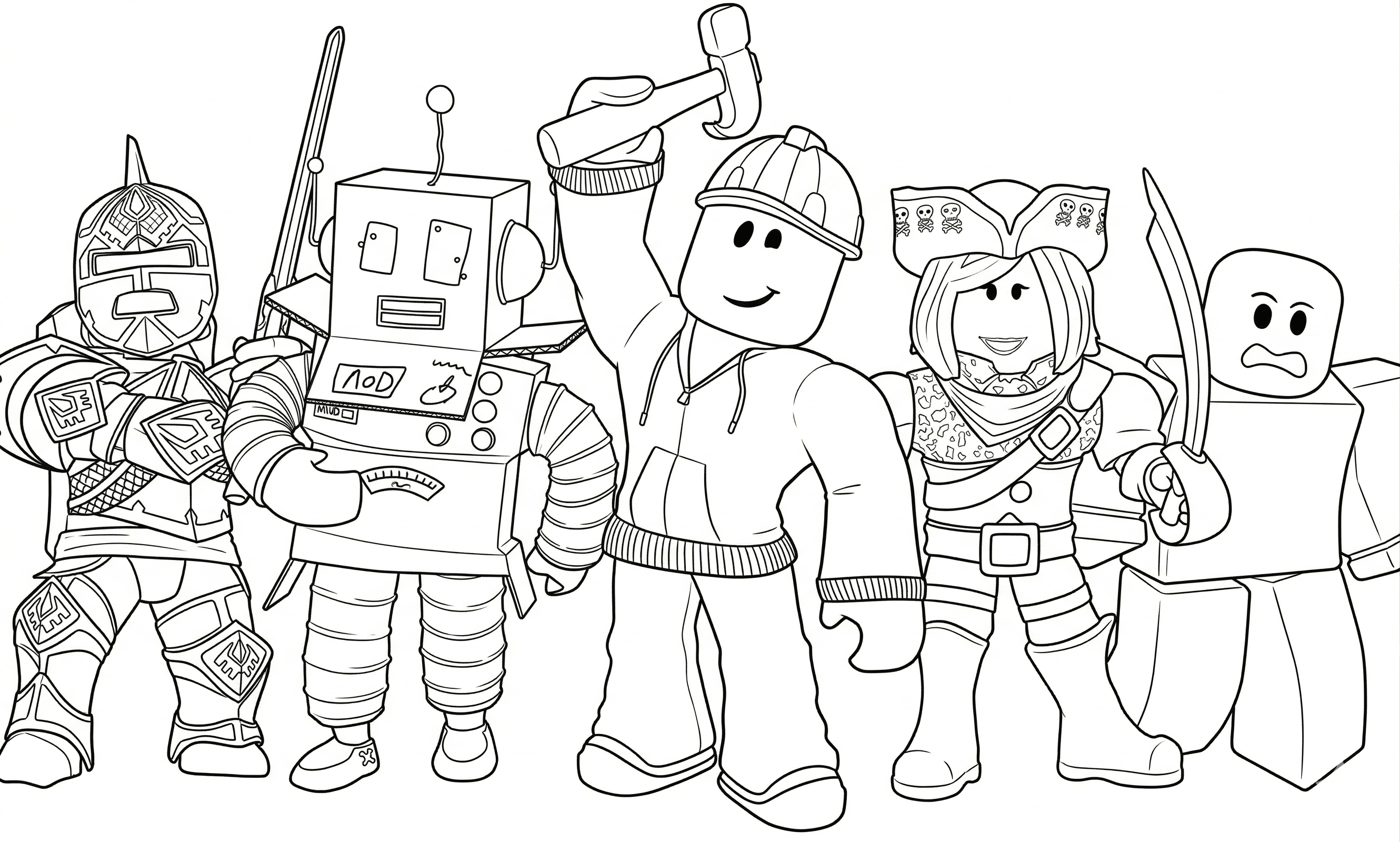 Personaggi Roblox da Colorare