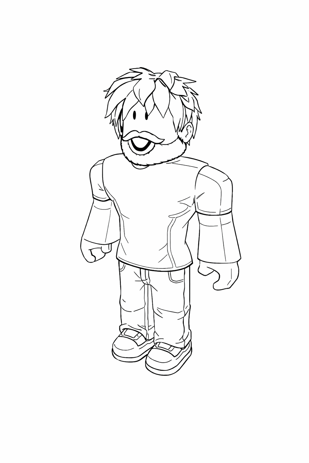 Personaggio Divertente Roblox da Colorare