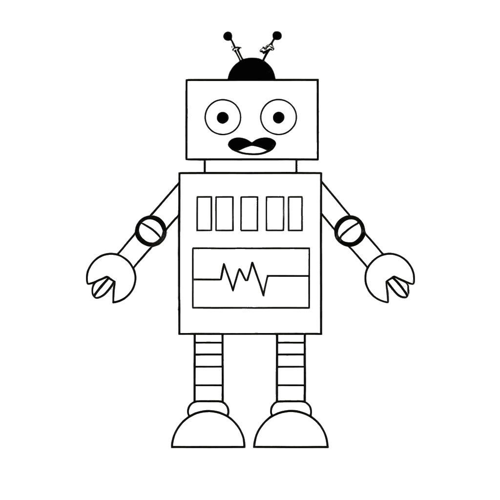 Robot per bambini da colorare
