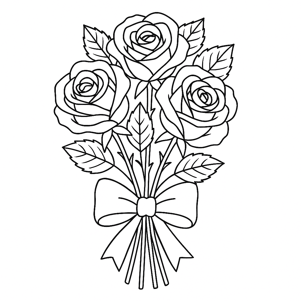 Piu rose da colorare