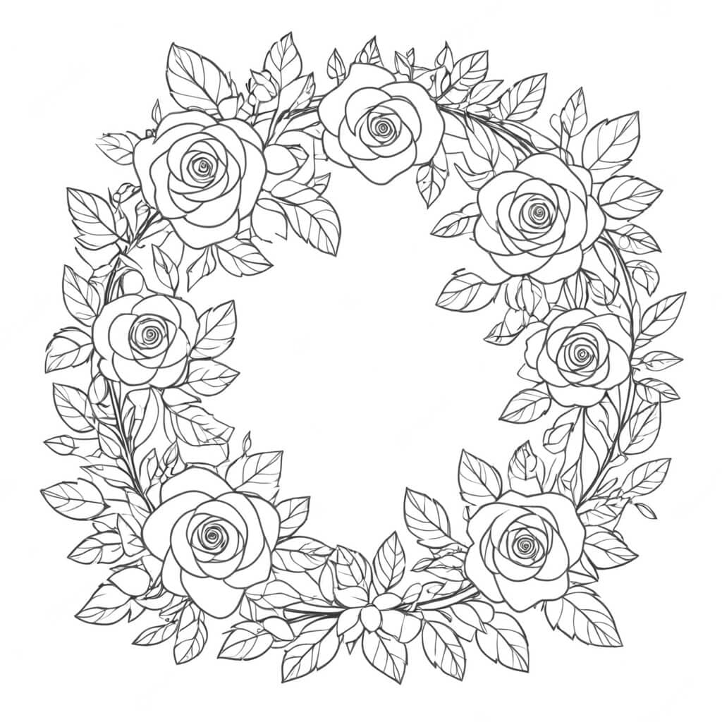 Rosa a spirale da colorare