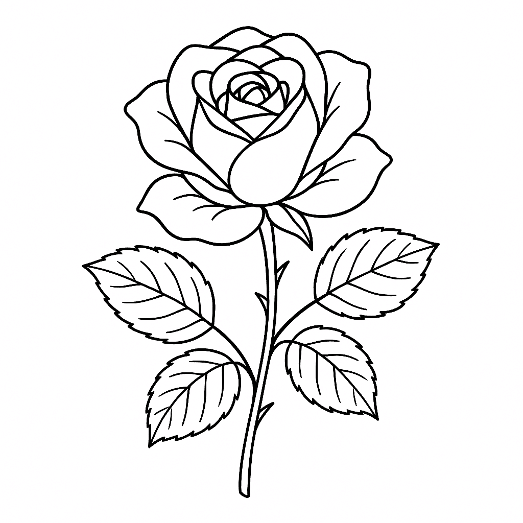 Rosa da colorare