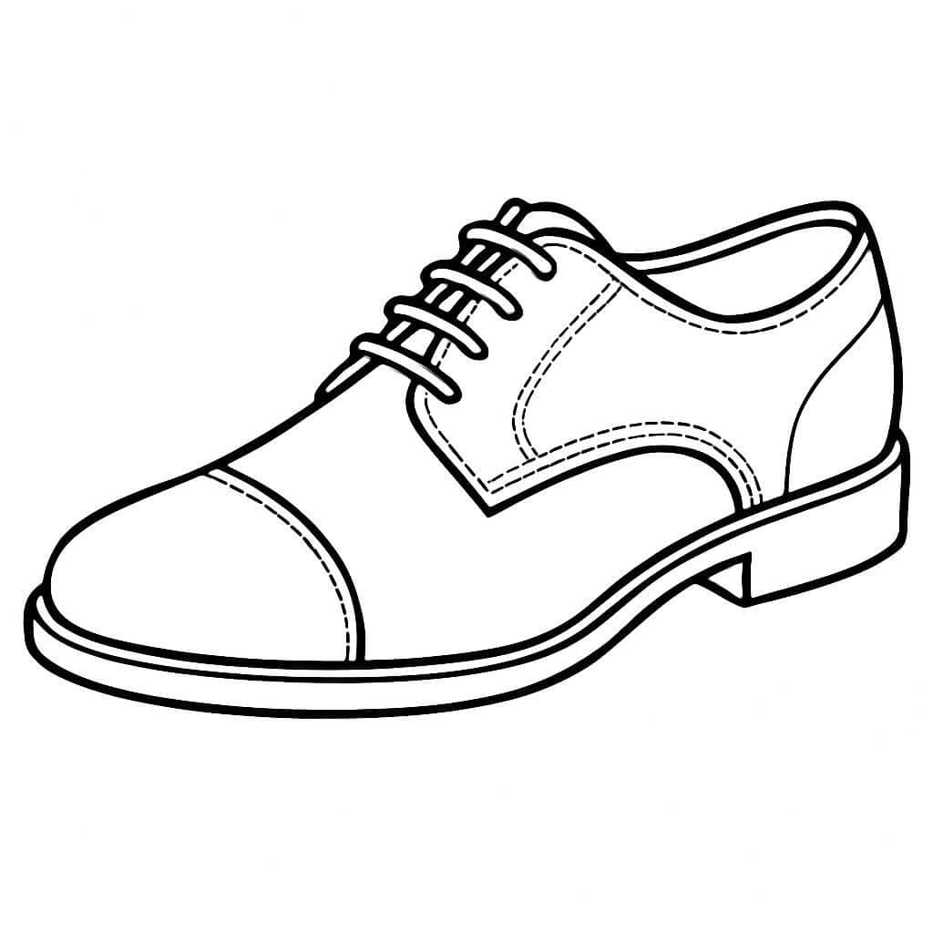 Elegante scarpa da uomo da colorare